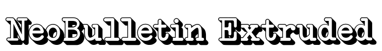 NeoBulletin Extruded Font Image