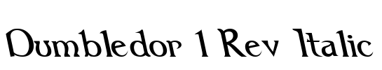 Dumbledor 1 Rev Italic Font Image