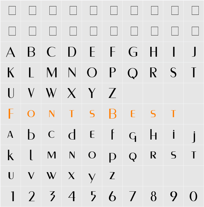 Paquete Light SSi Character Map