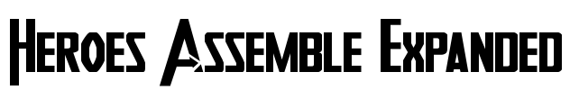 Heroes Assemble Expanded Font Image
