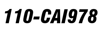 110-CAI978 Font Image