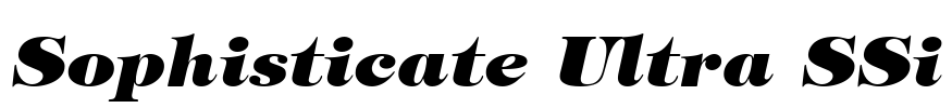 Sophisticate Ultra SSi Font Image
