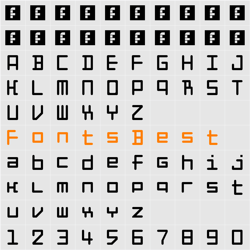Code Squared Character Map