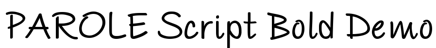 PAROLE Script Bold Demo