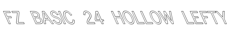 FZ BASIC 24 HOLLOW LEFTY Font Image