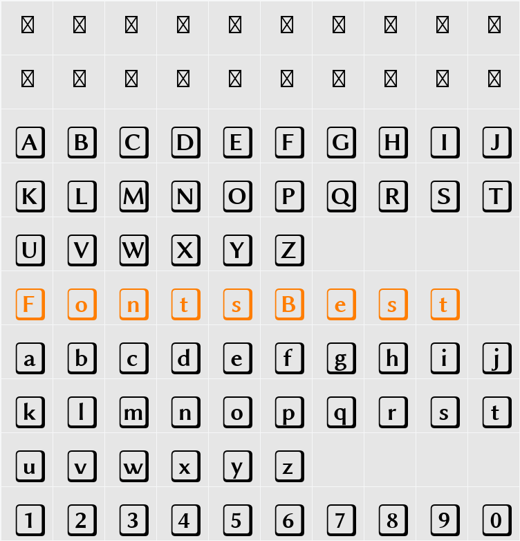 Linux Biolinum Keyboard Character Map
