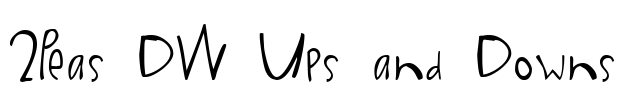 2Peas DW Ups and Downs Font Image