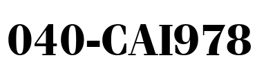 040-CAI978 Font Image