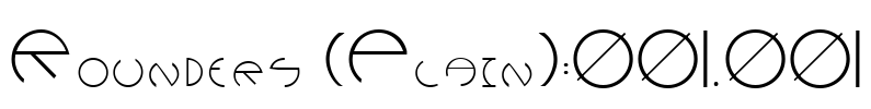 Rounders (Plain):001.001 Font Image