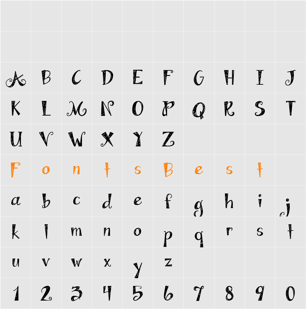 Janda Apple Cobbler Character Map