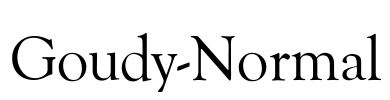 Goudy-Normal Font Image