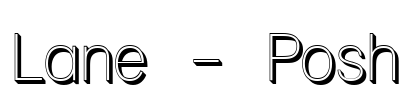 Lane - Posh Font Image