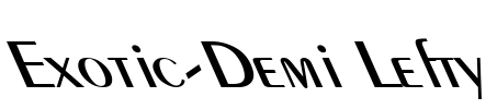 Exotic-Demi Lefty Font Image