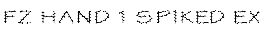 FZ HAND 1 SPIKED EX Font Image