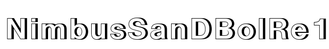 NimbusSanDBolRe1 Font Image