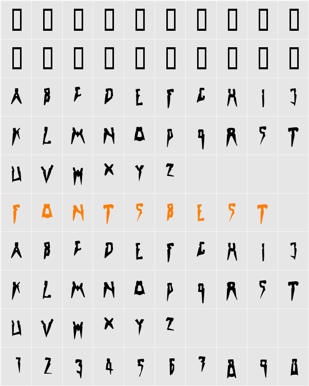 LaEdith Character Map