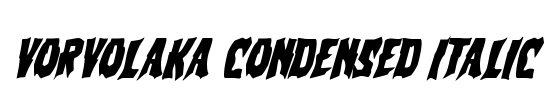 Vorvolaka Condensed Italic