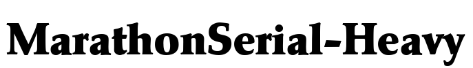 MarathonSerial-Heavy Font Image