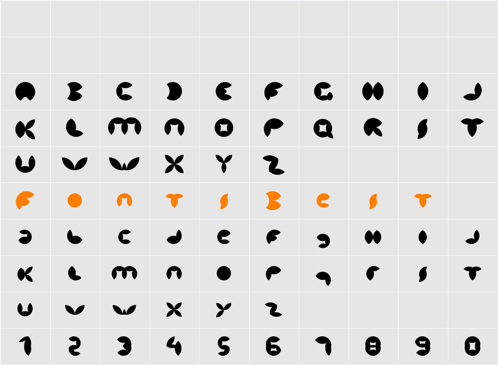 Bokeh Character Map