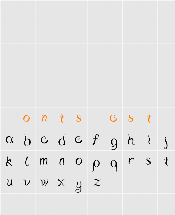 Water script Character Map