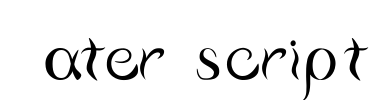 Water script Font Image