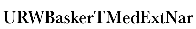URWBaskerTMedExtNar Font Image
