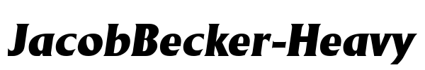 JacobBecker-Heavy Font Image