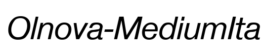 Olnova-MediumIta Font Image
