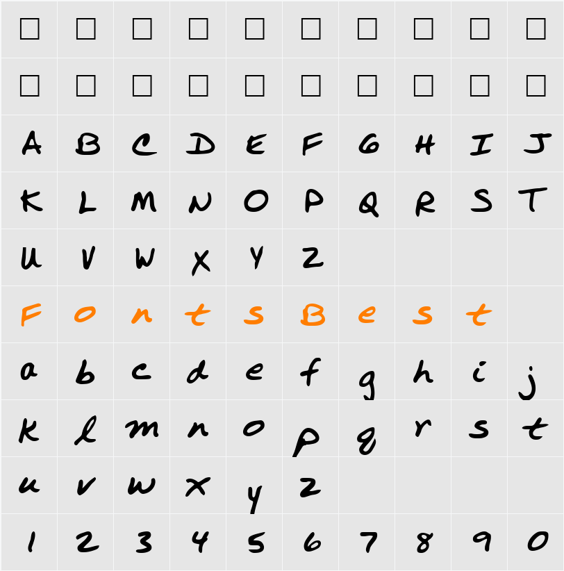 Rep Character Map