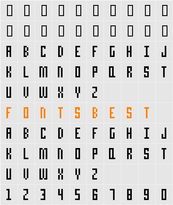 Pixel Classic Character Map