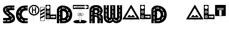 Schilderwald alt Font Image