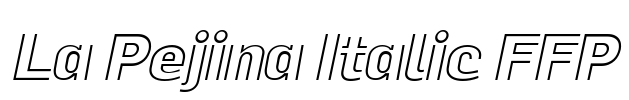 La Pejina Italic FFP Font Image