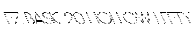 FZ BASIC 20 HOLLOW LEFTY Font Image