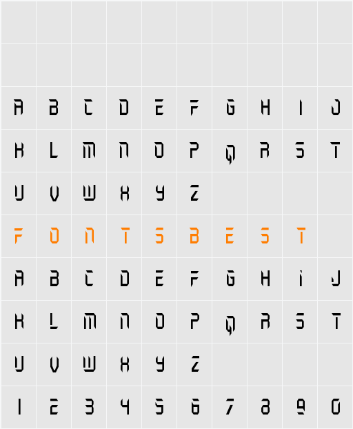 Holo-Jacket Condensed Character Map