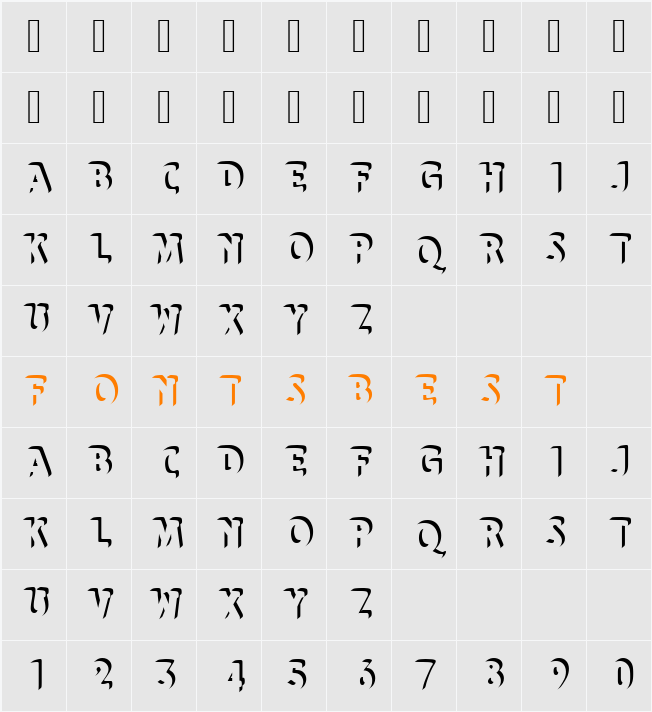EitokuOnlShaD Character Map