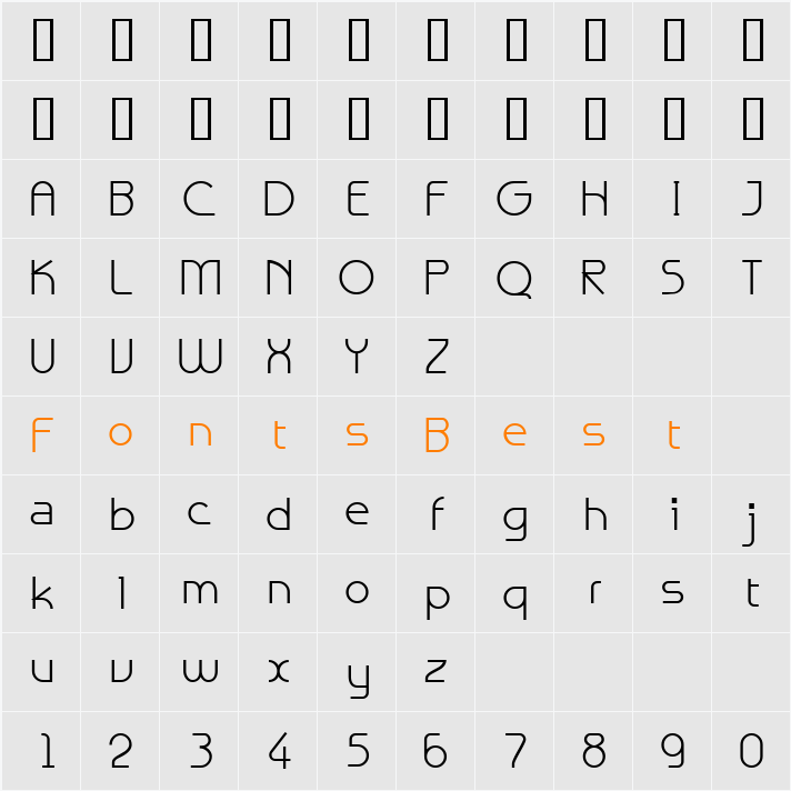 Galexica Character Map