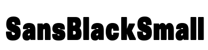 SansBlackSmall Font Image
