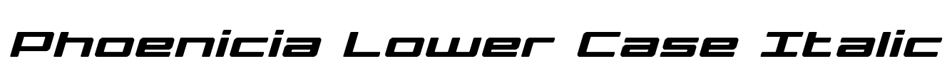 Phoenicia Lower Case Italic
