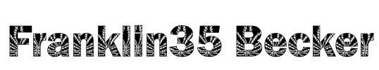 Franklin35 Becker Font Image