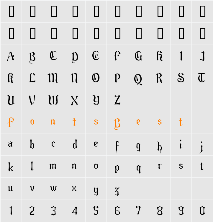 Eldroon Character Map