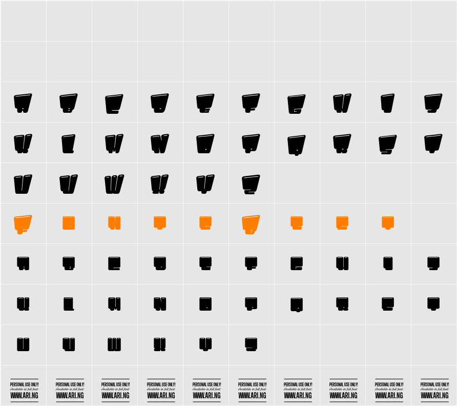 Pligo PERSONAL USE ONLY Character Map