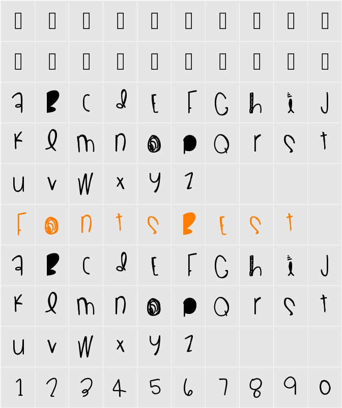 LetsFly Character Map