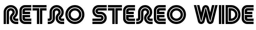 Retro Stereo Wide Font Image