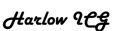 Harlow ICG Font Image