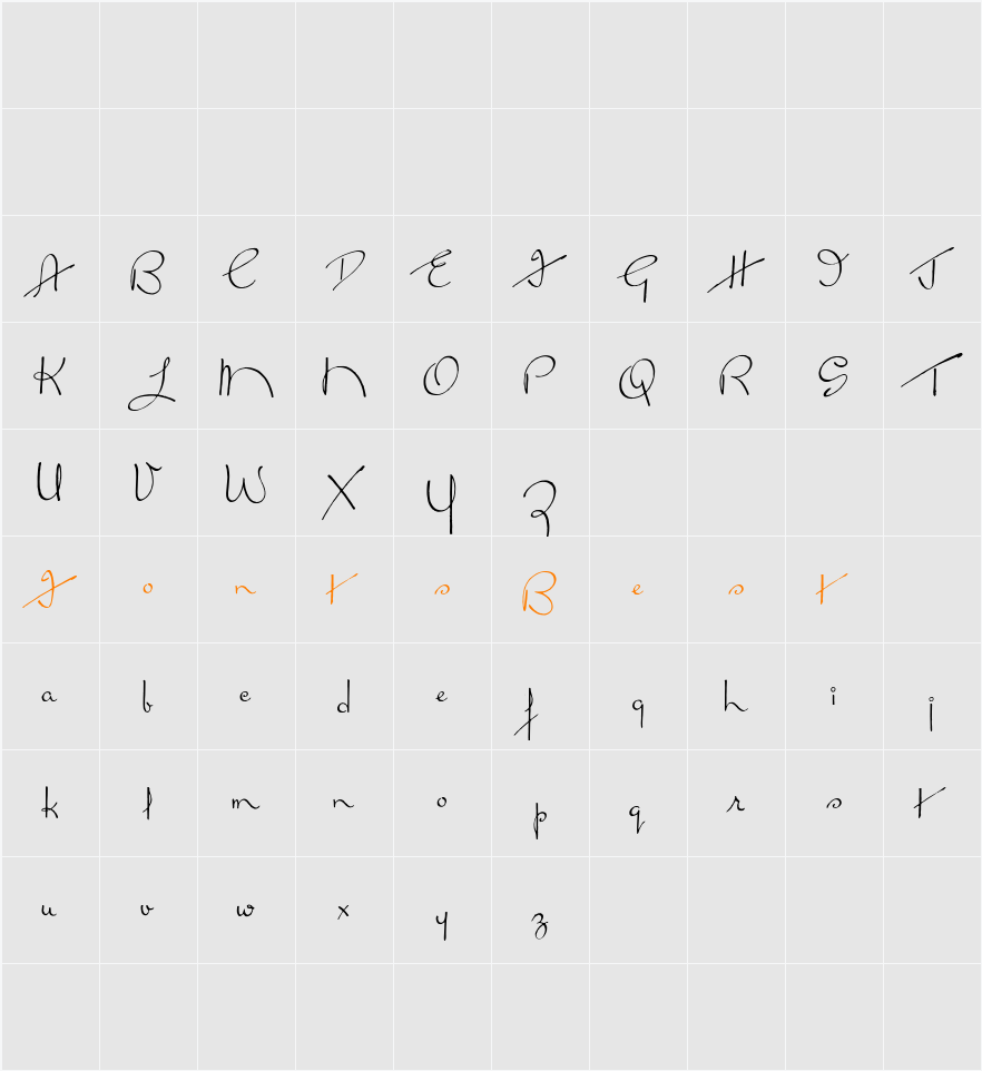 Broken Kiss Character Map