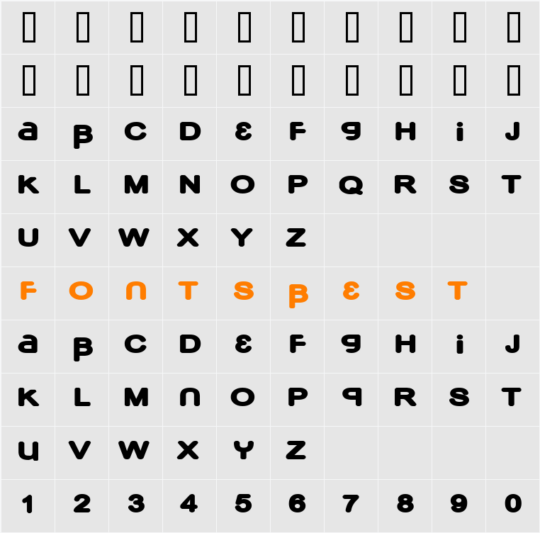 Gia Character Map