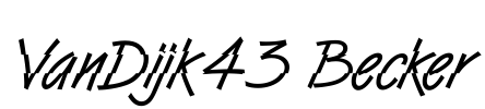 VanDijk43 Becker Font Image