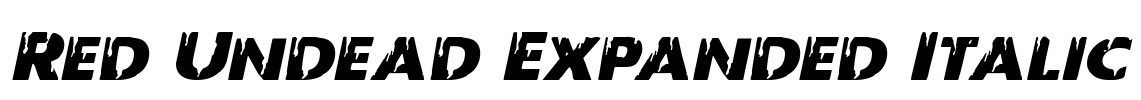 Red Undead Expanded Italic Font Image