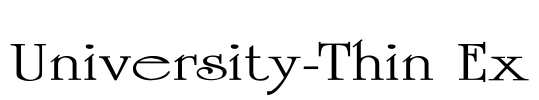 University-Thin Ex Font Image