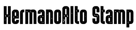 HermanoAlto Stamp Font Image